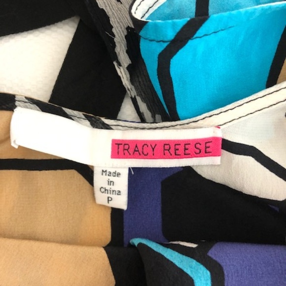 2 for $10 🛍️ Tracy Reese 100% Silk Animal/Geo Print Top P - Picture 5 of 7